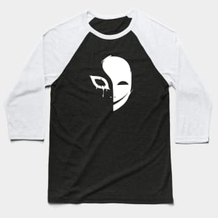 Happy Mask - White Baseball T-Shirt